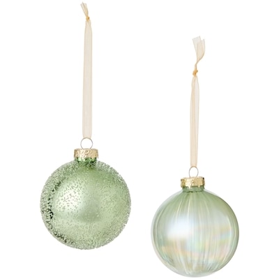 Mixed Glass Ornaments 4 Pack - Mint