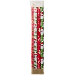 Life at Home Heavyweight Gift Wrap 4 Pack - Red and Green Santa Mix 1 ea, $8.00/1ea