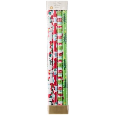 Life at Home Heavyweight Gift Wrap 4 Pack - Snowmen and Santa Mix 1 ea, $8.00/1ea
