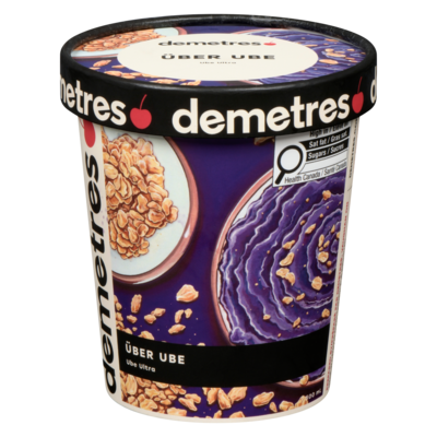 Demetres Ice Cream Ube Ultra 500 ml, $2.40/100ml