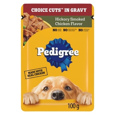 Pedigree Adult Wet Dog Food Choice Cuts in Gravy Hickory Smoked Chicken Flavour 100 g, $1.10/100g