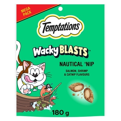 Temptations Wacky Blasts Cat Treats, Nautical 'Nip Flavour 180 g, $1.66/100g
