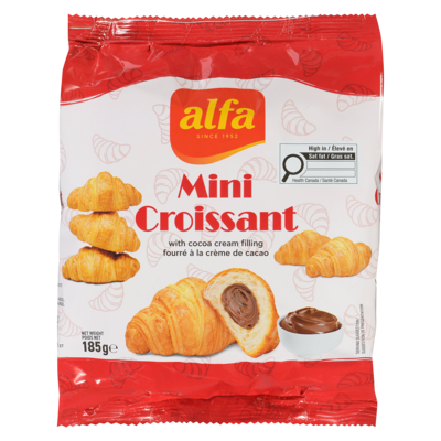 ALFA Mini croissant fourré à la crème de cacao 185 g, 2,26 $/100g