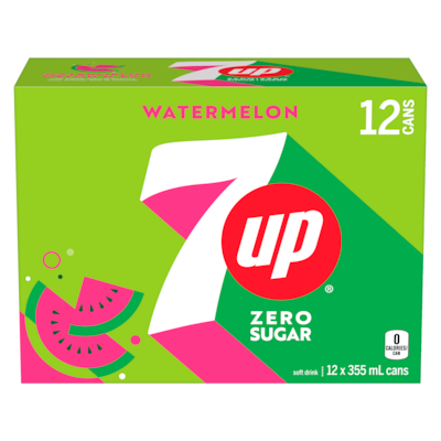 7Up Zero Sugar Watermelon 12x355.0 ml, $0.21/100ml