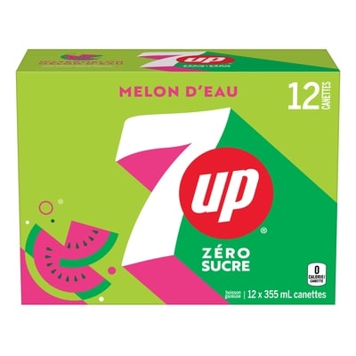 7 UP Boisson gazeuse Zéro sucre Melon d'eau 12x355.0 ml, 0,21 $/100ml