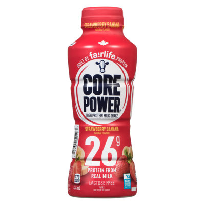 Core Power Protein Strawberry Banana 414 ml, $1.33/100ml