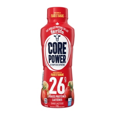 Core Power Fraise et Banane Bouteille 414 ml, 1,33 $/100ml