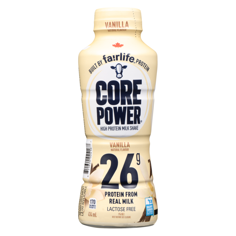 Core Power High Protein Milk Shake Lactose Free, Vanilla - 414 ml