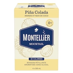 Montellier Boisson Pétillante Aromatisée Sans Alcool Mocktail Pina Colada 4x355.0 ml, 0,49 $/100ml