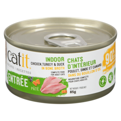 Catit Recipes Complete Food For Adult Cats Entrée Pâté Indoor Chicken, Turkey & Duck In Bone Broth 85 g, $2.34/100g