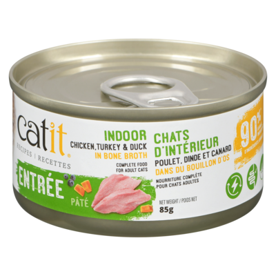 Catit Recipes Complete Food For Adult Cats Entrée Pâté Indoor Chicken, Turkey & Duck In Bone Broth 85 g, $2.34/100g