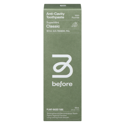Before Anti-Cavity Toothpaste Supermint Classic With Fluoride 100 ml, $9.99/100ml