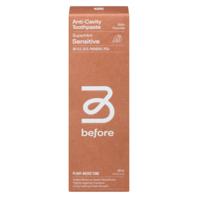Before Anti-Cavity Toothpaste Supermint Sensitive With Fluoride 100 ml, $9.99/100ml