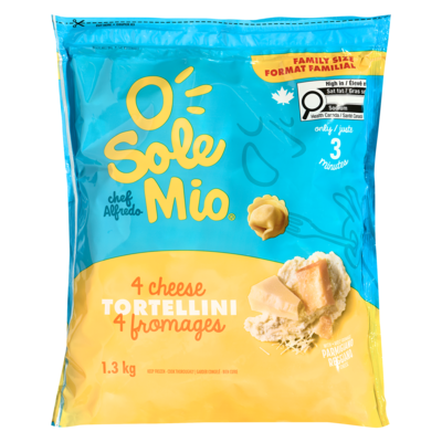 O Sole Mio Tortellini 4 Cheese Family Size 1.3 kg, $0.62/100g