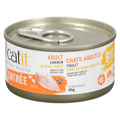 Catit Recipes Complete Food For Adult Cats Entrée Pâté Adult Chicken In Bone Broth 85 g, $2.34/100g