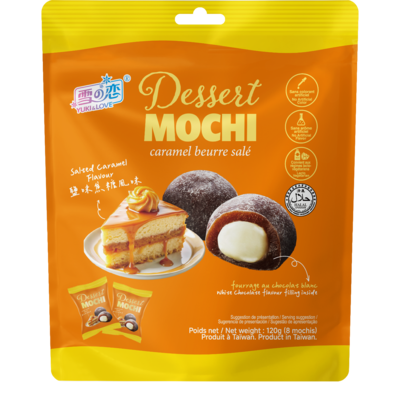 Yuki & Love Mochi dessert caramel beurre salé 120 g, 2,49 $/100g