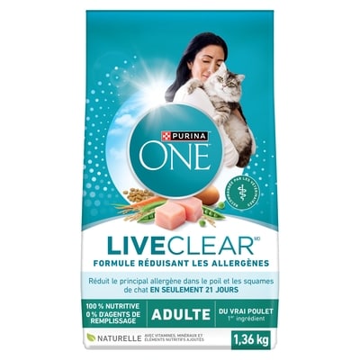 Purina ONE liveclear nourriture sèche pour chats 1360 g, 1,98 $/100g