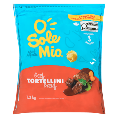 O’Sole Mio Tortellini bœuf format familial 1.3 kg, 1,31 $/100g