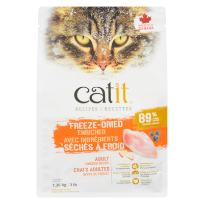 Catit Recipes Complete Adult Cat Food Freeze-Dried Adult Chicken Recipe 1360 g, $1.10/100g