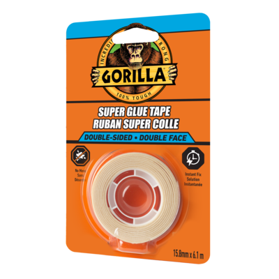 Double-Sided Super Glue Tape, 6m/20ft, Clear