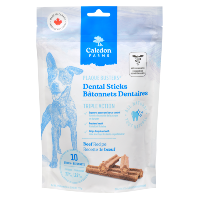 Caledon Farms Gâteries pour chiens bâtonnets dentaires recette de bœuf 222 g, 4,73 $/100g