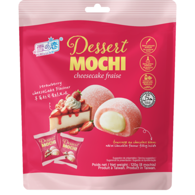 Yuki & Love Dessert Mochi, Strawberry Cheesecake 120 g, $2.49/100g