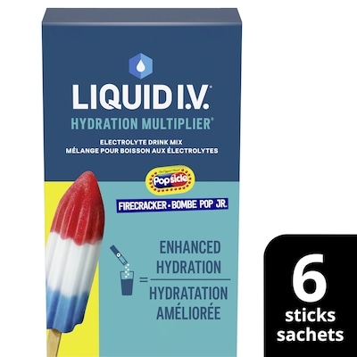 Liquid I.V Boisson électrolyte Firecracker aux vitamines 6 ea, 2,67 $/1ch