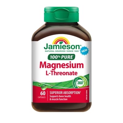 Jamieson 100% Pure Magnesium L-Threonate Capsules 60 ea, $0.42/1ea
