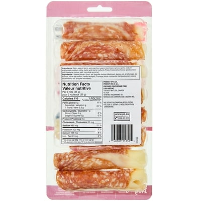 Spicy Salami and Pizza Mozzarella Antipasto-Go Rolls