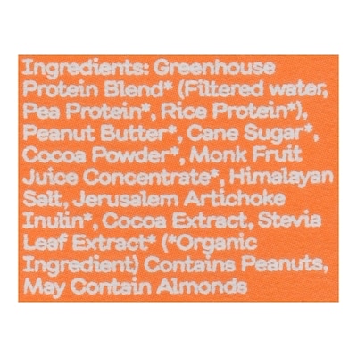 Organic Plant-Based Chocolate Peanut Butter Protein Shake