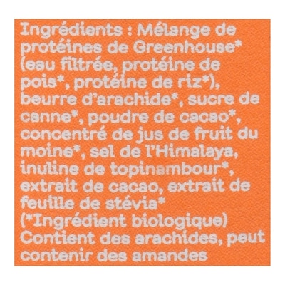 Boisson protéinée biologique chocolat et beurre d'arachide