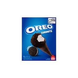 Nestlé Oreo cornets de dessert congelés, saveur cookies et crème, paquet de 4 4x135.0 ml, 1,02 $/100ml
