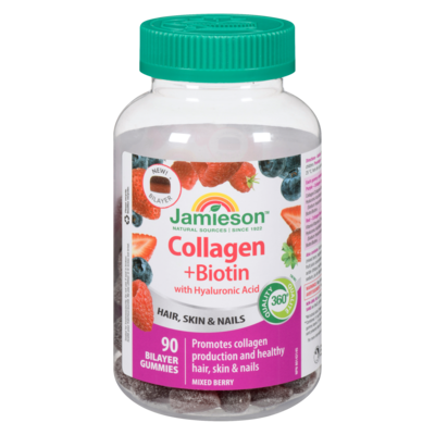 Jamieson Collagen + Biotin With Hyaluronic Acid Mixed Berry 90 ea, $0.42/1ea