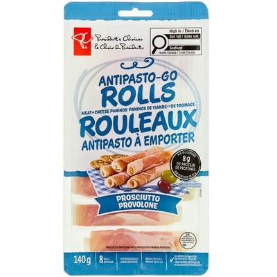 le Choix du Président Rouleaux antipasto à emporter prosciutto et provolone 140 g, 5,71 $/100g