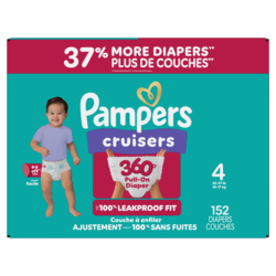 Pampers Diapers - Cruisers 360° - Size 4, 152 Count 152 ea, $0.35/1ea