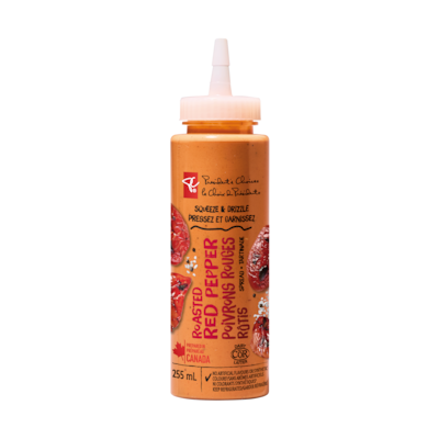 President's Choice Roasted Red Peppers Squeeze and Drizzle Spread 255 ml, $2.35/100ml
