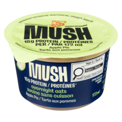 MUSH Avoine sans cuisson protéinée, tarte aux pommes 172 ml, 1,91 $/100ml
