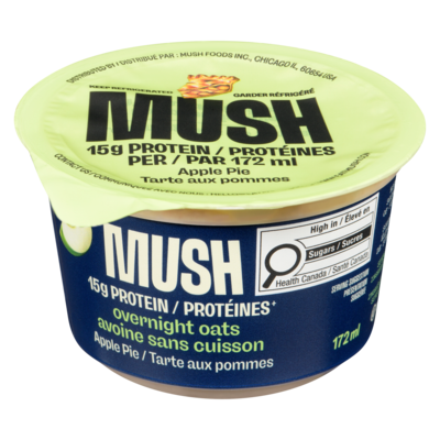 MUSH Avoine sans cuisson protéinée, tarte aux pommes 172 ml, 1,91 $/100ml