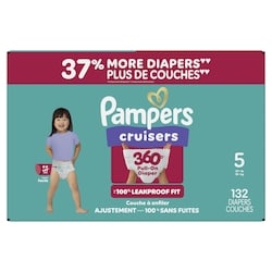 Pampers Couches Cruisers 360°, taille 5, 132 unités 132 ea, 0,40 $/1ch