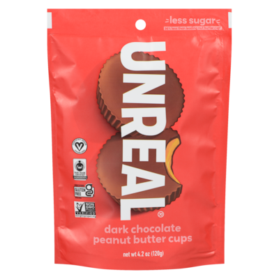 UNREAL Dark Chocolate Peanut Butter Cups 120 g, $9.99/100g