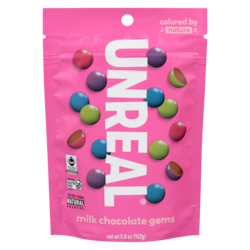 UNREAL Milk Chocolate Gems 142 g, $8.44/100g