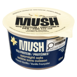 MUSH Avoine sans cuisson protéinée, vanille française 172 ml, 1,91 $/100ml