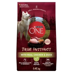 Purina ONE True Instinct Dry Dog Food Chicken & Duck 1.45 kg, $1.03/100g