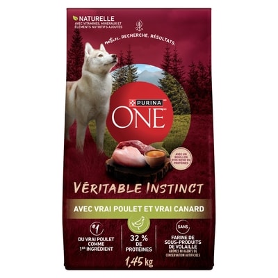 Purina ONE véritable instinct nourriture sèche pour chiens poulet et canard 1.45 kg, 1,03 $/100g