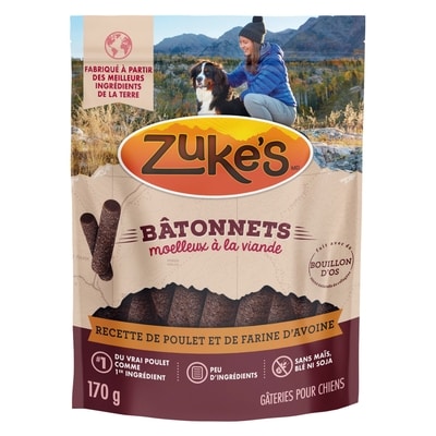 ZUKES Zuke's bâtonnets molleux à la viande gâteries pour chiens recette de poulet 170 g, 5,59 $/100g