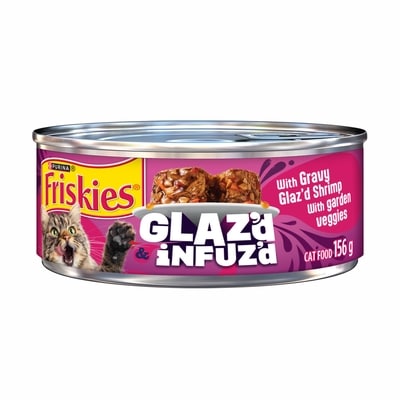 Purina Friskies Glaz'd & Infuz'd Wet Cat Food with Gravy Glazed Shrimp 156 g, $0.83/100g