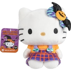 Hello Kitty Hello Kitty and Friends - Peluche Halloween 8" - Hello Kitty avec Nœud Chauve-souris Rayé 1 ea, 24,00 $/1ch