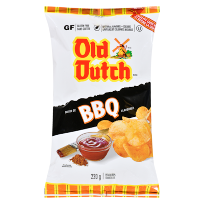 Old Dutch Potato Chips Bbq Flavoured 220 g, $1.81/100g