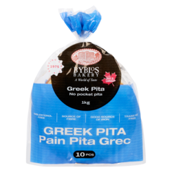 Byblos Pita Bread Greek No Pocket, 10 Pack 1 kg, $0.45/100g