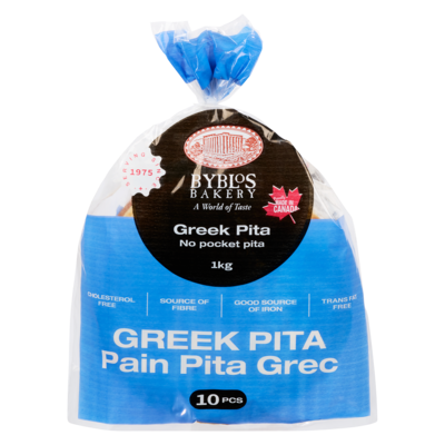 Byblos Pita Bread Greek No Pocket, 10 Pack 1 kg, $0.45/100g